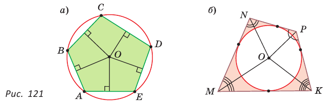 Описанные и вписанные окружности - формулы, свойства и определение с примерами решения