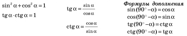 Решение прямоугольных треугольников с формулами и примерами вычисления