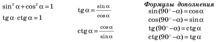Прямоугольный треугольник в тригонометрии