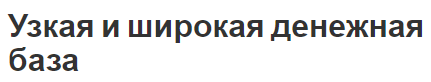 Узкая и широкая денежная база - характеристики, суть и отношения с ЦБ