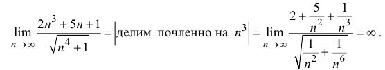 Предел числовой последовательности с примерами решения