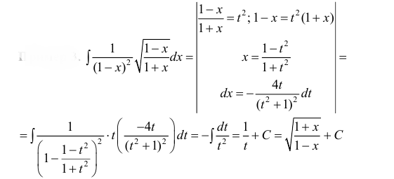Интегрирование иррациональных функций с примерами решения