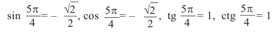 Тригонометрические функции произвольного угла с примерами решения
