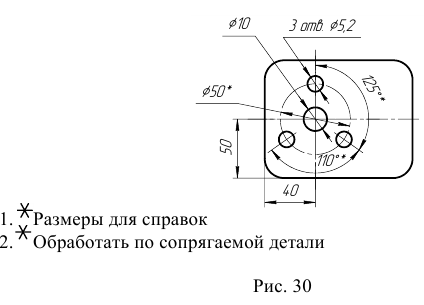 Что обозначает знак r нанесенный перед размерным числом окружности