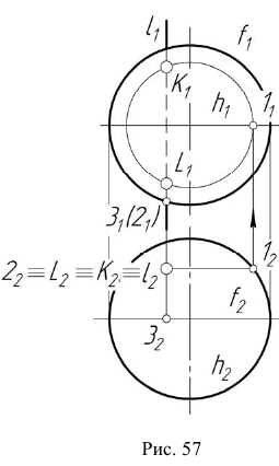 Пересечение прямой с поверхностью в начертательной геометрии с примерами