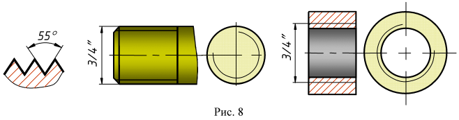 Резьба на чертеже - изображение резьбы на чертежах с примерами