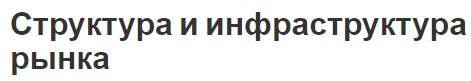 Структура и инфраструктура рынка - понятия и концепция