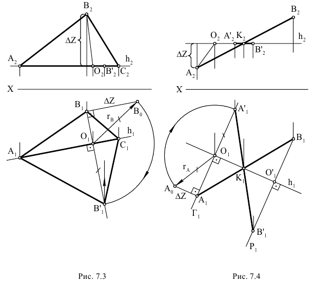 Способы преобразования чертежа в начертательной геометрии с примерами