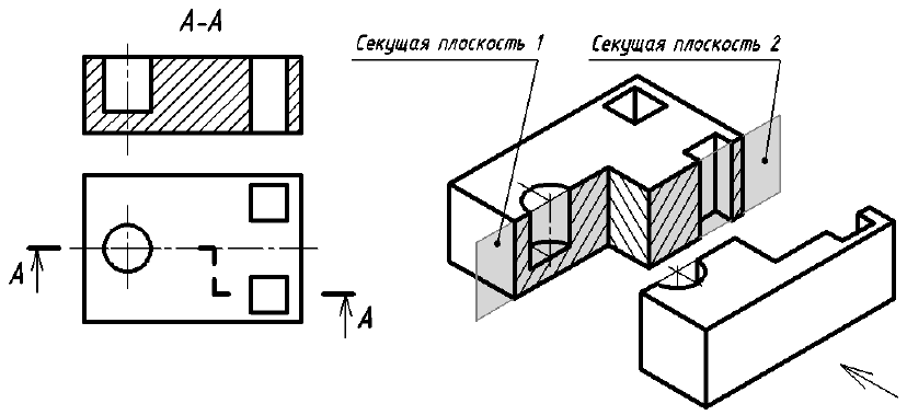 Проекционное черчение - примеры с решением заданий и выполнением чертежей