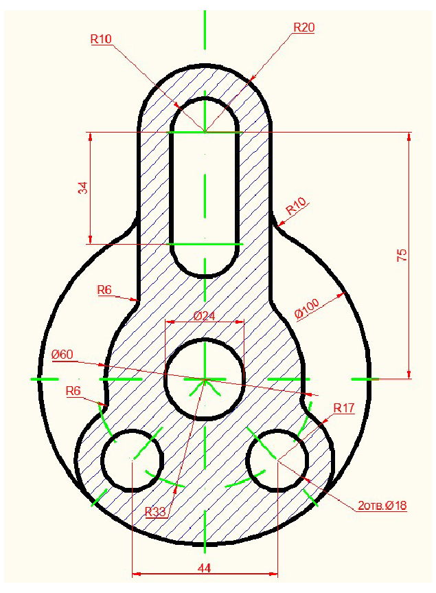 Черчение в AutoCAD с примерами