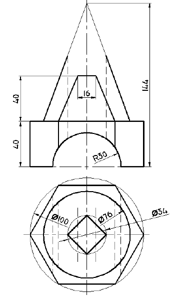 Черчение в AutoCAD с примерами