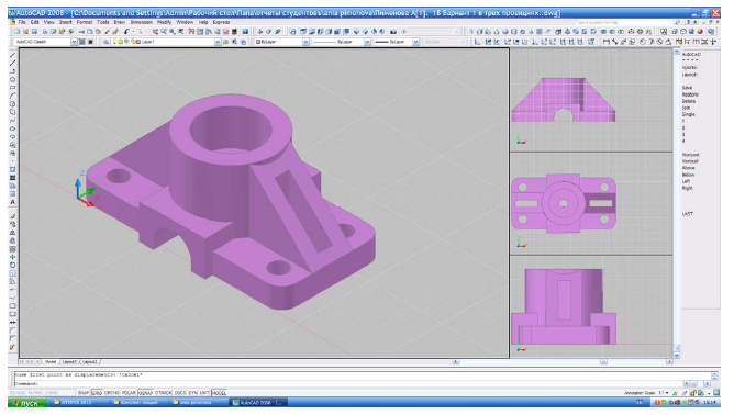 Черчение в AutoCAD с примерами