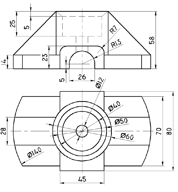 Черчение в AutoCAD с примерами