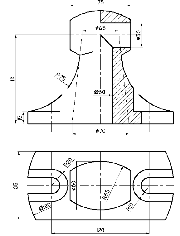 Черчение в AutoCAD с примерами