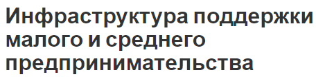 Инфраструктура поддержки малого и среднего предпринимательства - роли, основные понятия и суть