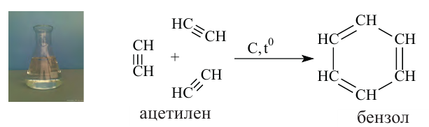 Из ацетилена получить бензол реакция