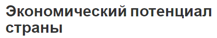 Экономический потенциал страны - определение, активная и пассивная часть и компоненты