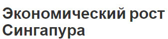 Экономический рост Сингапура - показатели, виды и рост