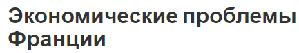 Экономические проблемы Франции - текущее состояние, особенности и структура