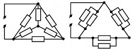 Преобразование треугольника сопротивлений в эквивалентную звезду