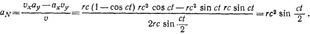 Касательное и нормальное ускорения точки в теоретической механике