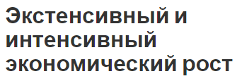 Экстенсивный и интенсивный экономический рост - основы, концепция и определения