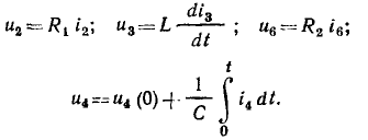 Уравнения электрического равновесия цепей