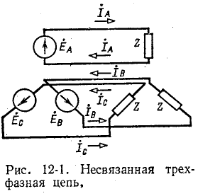 Соединение звездой и треугольником в трехфазных цепях