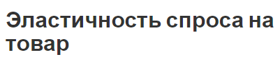 Эластичность спроса на товар - формы, понятия и виды