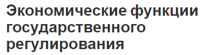 Экономические функции государственного регулирования - объекты, инструменты, функции и концепция