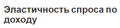 Эластичность спроса по доходу - факторы, сущность и значение