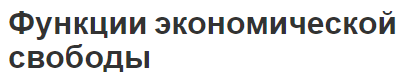 Функции экономической свободы - особенности и определения