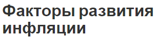 Факторы развития инфляции - причины, концепция и виды