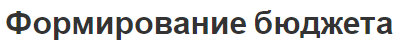 Формирование бюджета - компоненты, информация, этапы и цель