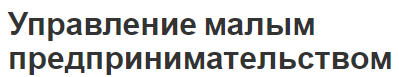 Управление малым предпринимательством - концепция, преимущества и особенности