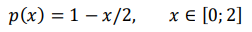 Непрерывная случайная величина 𝑋 имеет плотность 𝑝(𝑥) = 1 − 𝑥/2, 𝑥 ∈ [0; 2] Найти плотность распределения и математическое ожидание с.в. 𝑌 = √𝑋 + 1