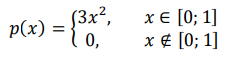 Случайная величина 𝑋 имеет плотность распределения 𝑝(𝑥) = { 3𝑥 2 , 𝑥 ∈ [0; 1] 0, 𝑥 ∉ [0; 1] Найти плотность распределения и математическое ожидание случайной величины