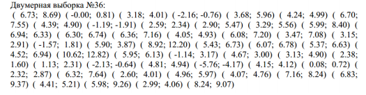 По выборке двухмерной случайной величины: - вычислить точечную оценку коэффициента корреляции   (6,73;  8,69)  (-0,00;  0,81)  (3,18;  4,01)
