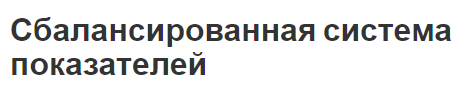 Сбалансированная система показателей - определение, преимущества, недостатки и взгляды