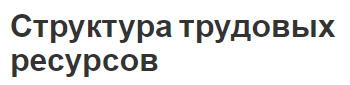 Структура трудовых ресурсов - понятие, концепция и состав