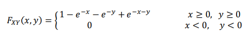 Функция распределения непрерывного случайного вектора (𝑋, 𝑌) задана в виде: Найти совместную плотность распределения, законы распределения