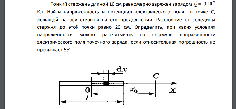 Тонкое полукольцо заряжено равномерно