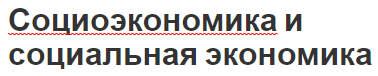 Социоэкономика и социальная экономика - эффективность, сущность, виды и особенности