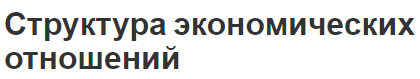 Структура экономических отношений - концепция, виды и особенности