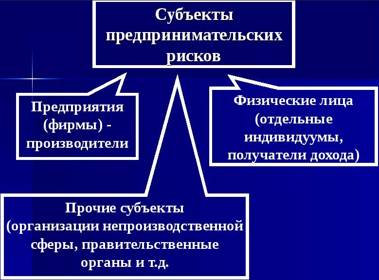 Субъекты и объекты предпринимательского риска - характер, виды и вопросы