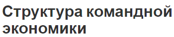 Структура командной экономики - роль, элементы и особенности