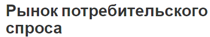 Рынок потребительского спроса - концепция, характер, определение и характеристики