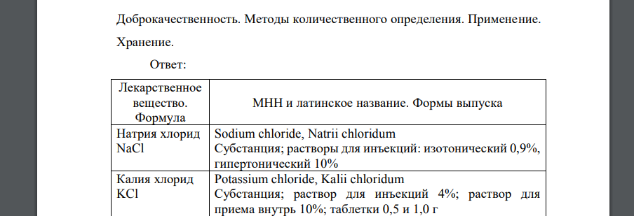 Соединения галогенов со щелочными металлами как лекарственные вещества. Источники получения