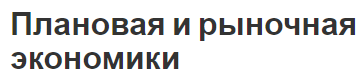 Плановая и рыночная экономики - концепция, характеристики и суть