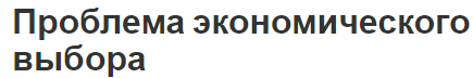 Проблема экономического выбора - суть, особенности и кривая производственной возможности